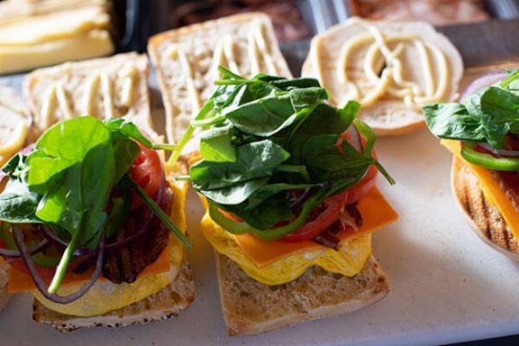 Fresh made sandwiches