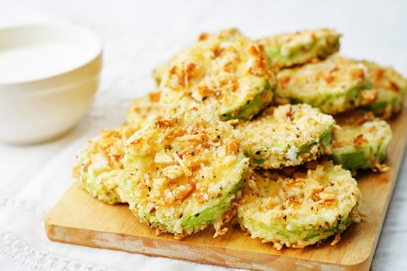 Garlic Parmesan Zucchini Crisps