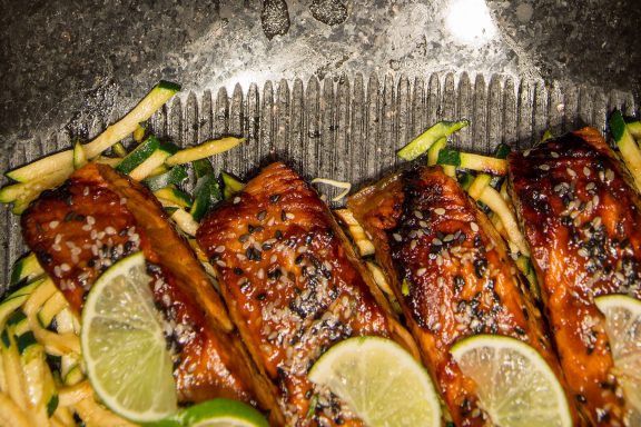 Honey Ginger Grilled Salmon