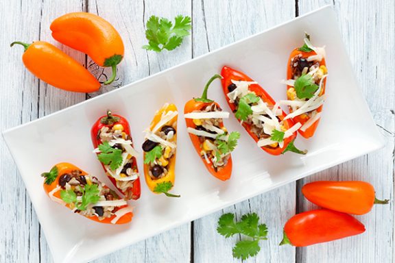Mexican Style Stuffed Mini Peppers Appetizer