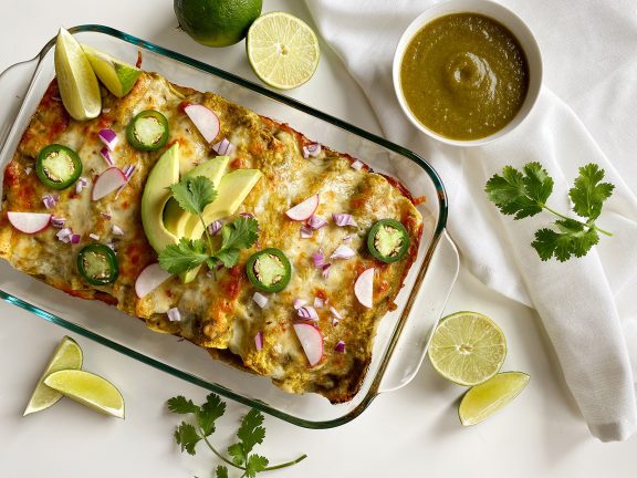 Vegetarian Calabacitas Enchiladas