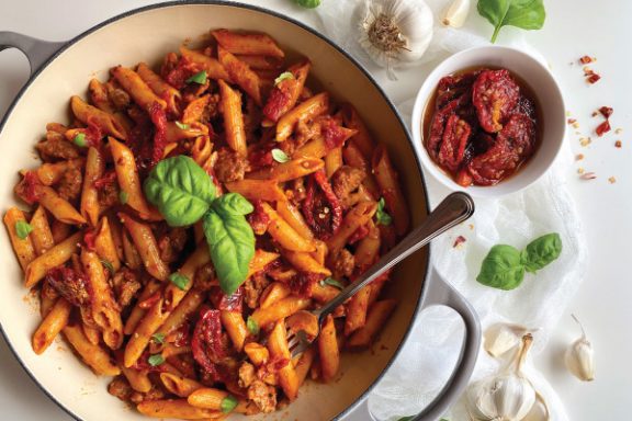 Italian Sausage & Sundried Tomato Pasta