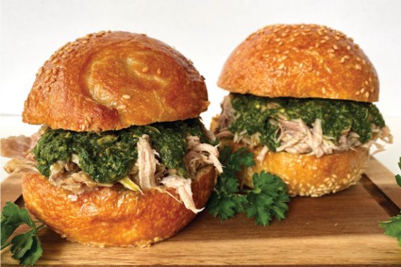 Pulled Porchetta Sandwich