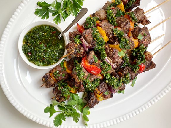 Steak Skewers with Chimichurri - 2