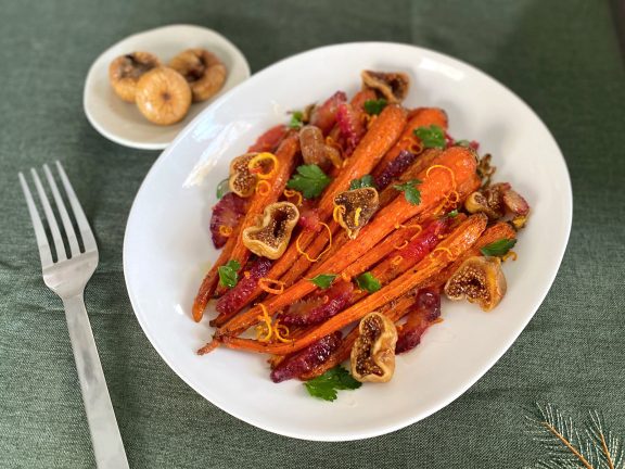 Spiced Carrot Salad with Figs & Honey